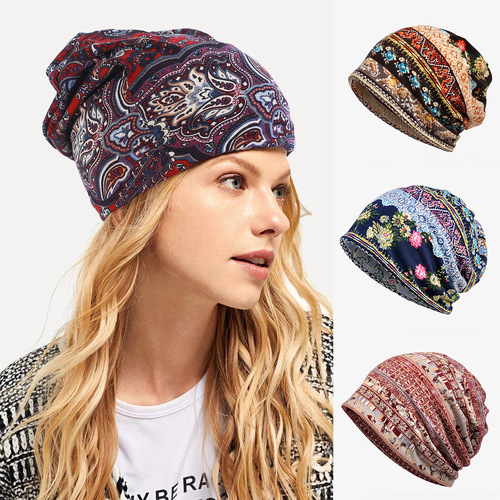 Spring and Summer Lightweight Elastic Cotton Printed Pattern Outdoor Cycling Shopping Versatile Dual-Use Neck Gaiter Headband Foreign Trade