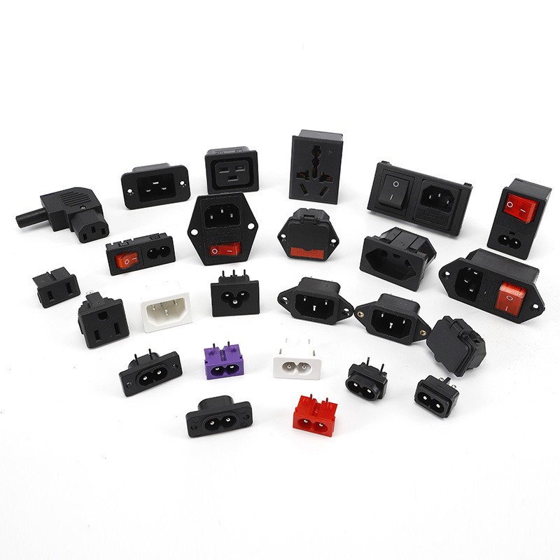 AC插座品字8字尾梅花器具插座八字二合一三合一插座AC电源插座