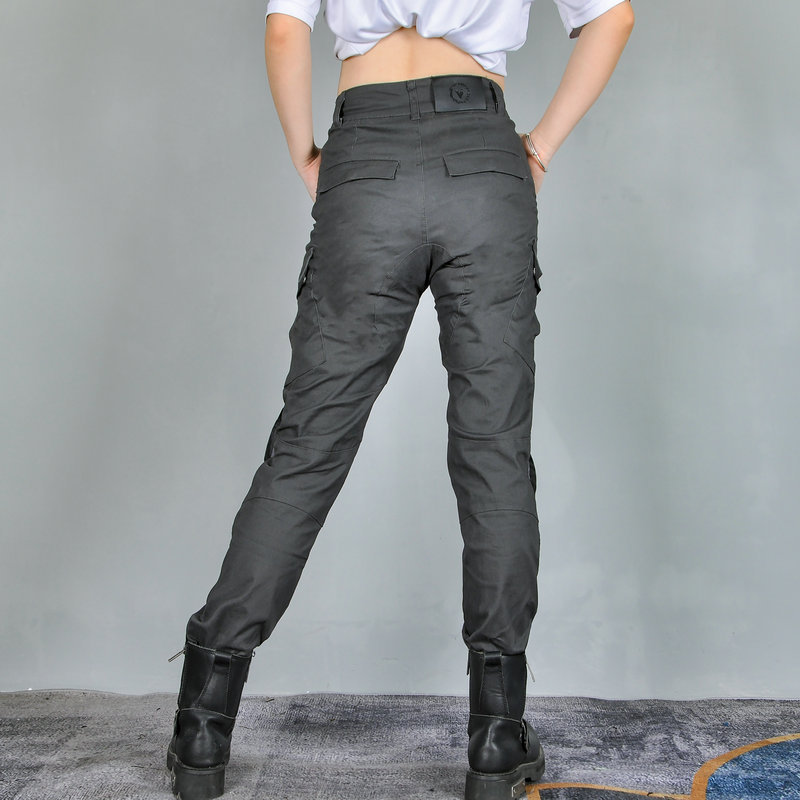 VOLERO motocicleta casual ciclismo pantalones transpirable cintura alta Mujer Caballero motocicleta overoles retro pantalones resistentes a la caída