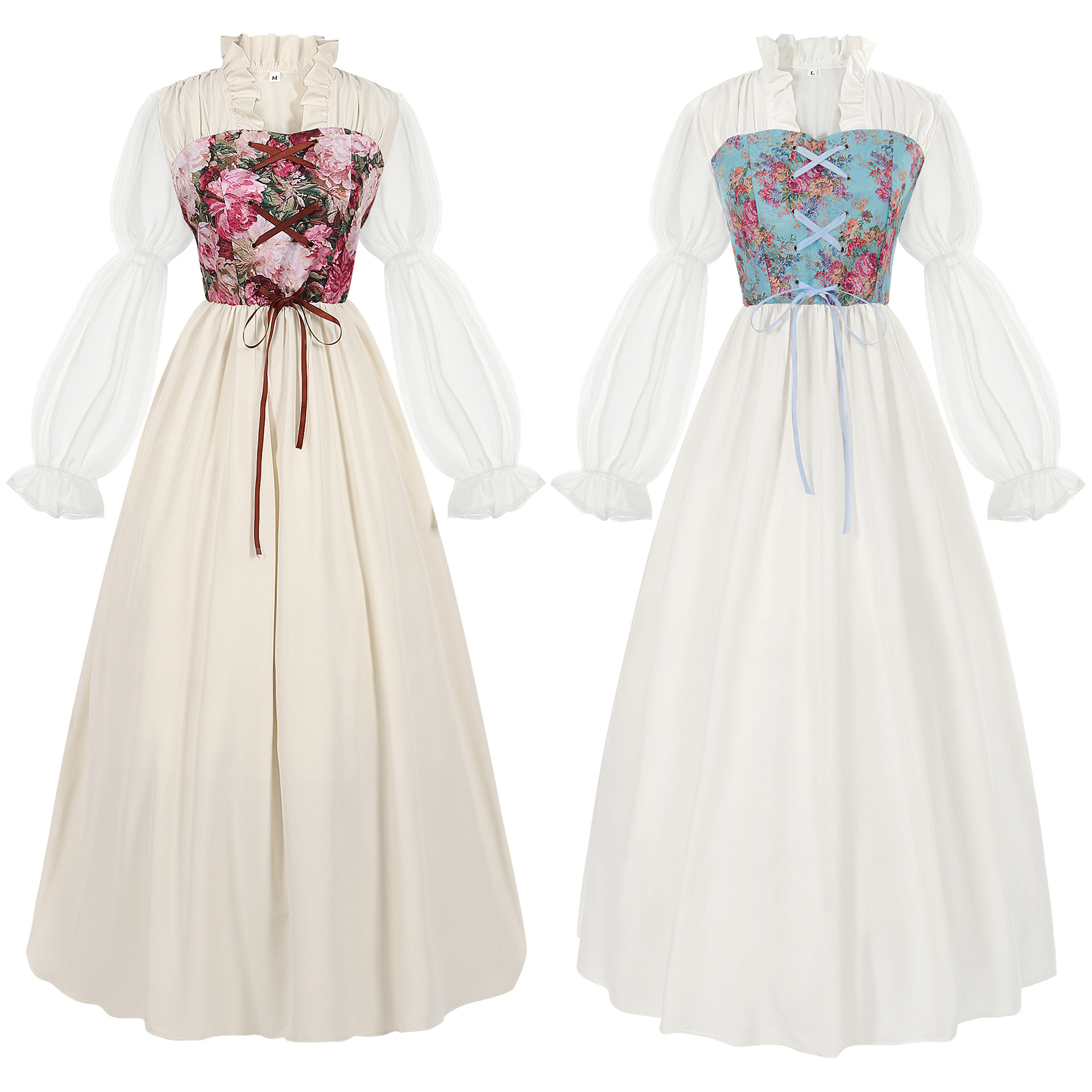 Medieval Costume Halloween Girls' Costume Witch Vampire Cosplay Drama Stage Costume Ball Court