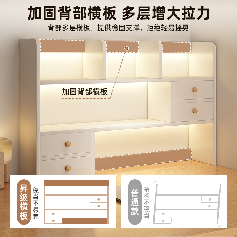 Estante de escritorio de madera sólida Estante de escritorio Estante de almacenamiento simple para el hogar Estante de escritorio Estante