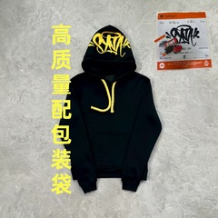 Synawordファッションブランドの高品質ファッションの新しいベルベットと帽子のプリントのセーターセットsynaworld