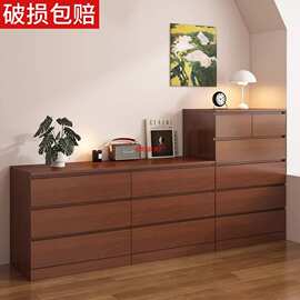 斗柜客厅靠墙边卧室置物柜复古客厅靠墙储物边柜五斗橱床尾收纳柜