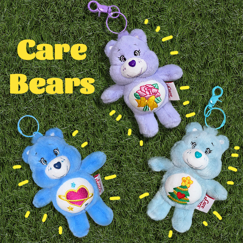 Genuino carebears arcoíris oso muñeca colgante amor oso bolso bolso colgante juguetes de peluche spot al por mayor