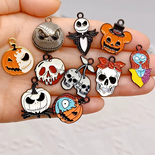 European and American Best-Selling Cartoon Halloween Series Fun and Quirky Creative Trendy Skull and Ghost Enamel Accessories