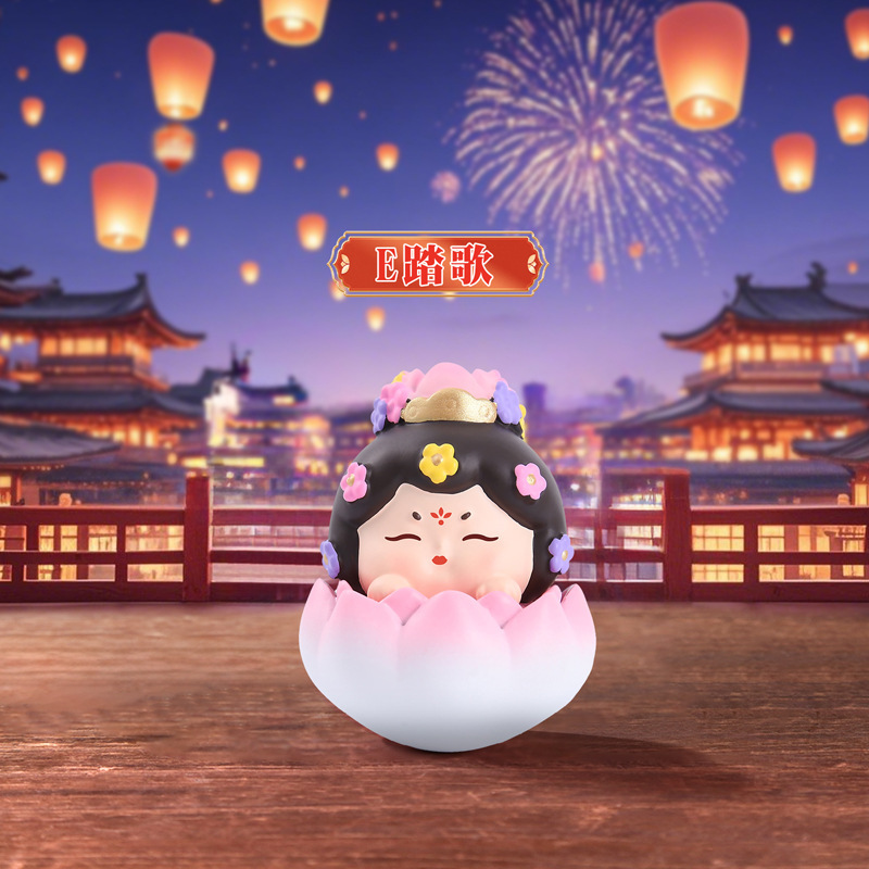 新款国风古典唐宫赋不倒翁小姐姐小号摆件创意桌面摆件送朋友礼物|undefined