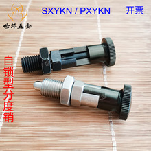 不锈钢碳钢旋钮转柱塞自锁型分度销弹簧定位止动销子SXYKN/PXYKN