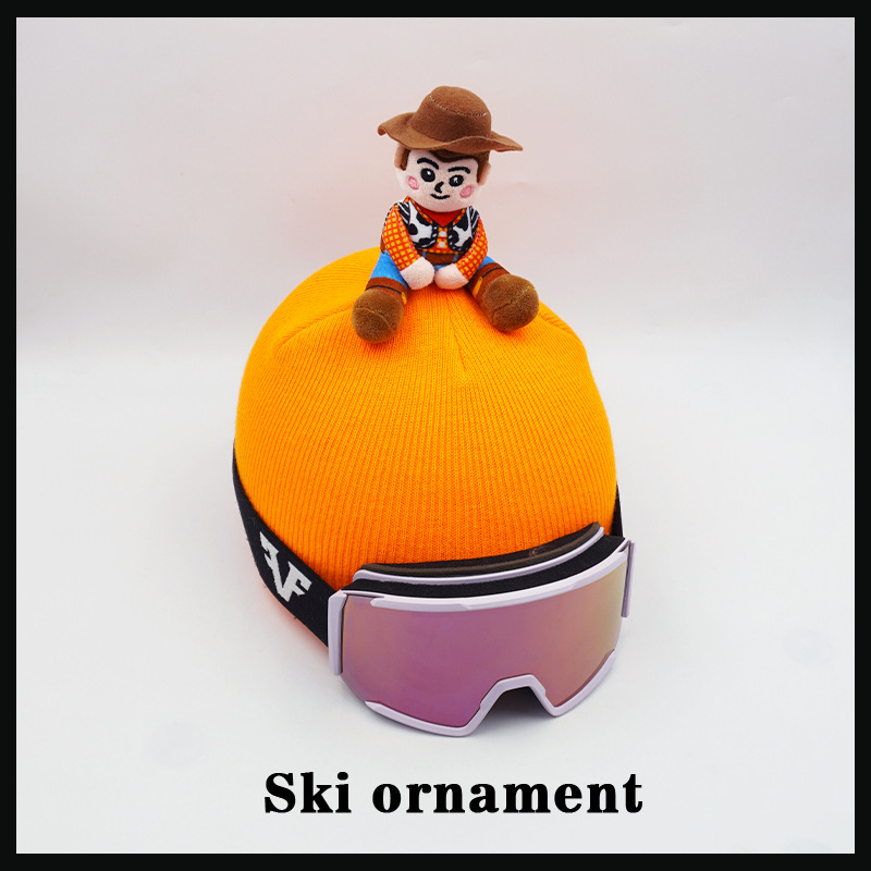 Helmet Cover Doll Woody Sitting Winter Skiing Helmet Cover