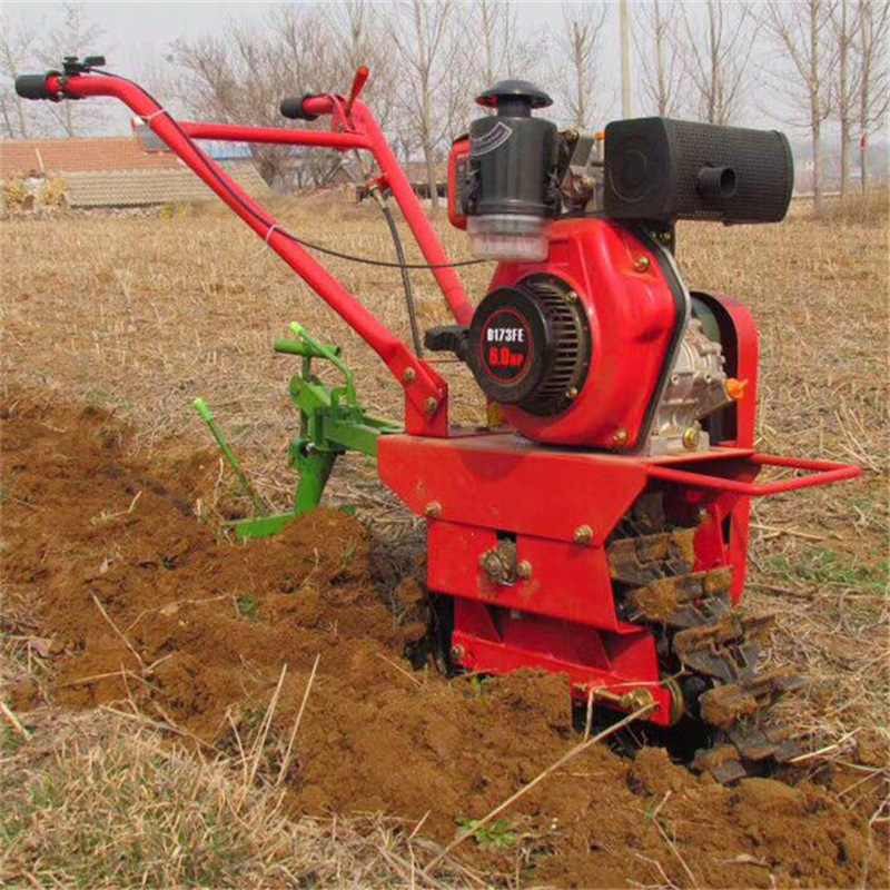 农用小型耕田犁地机开沟机多功能履带微耕机手扶链轨式家用耕地机