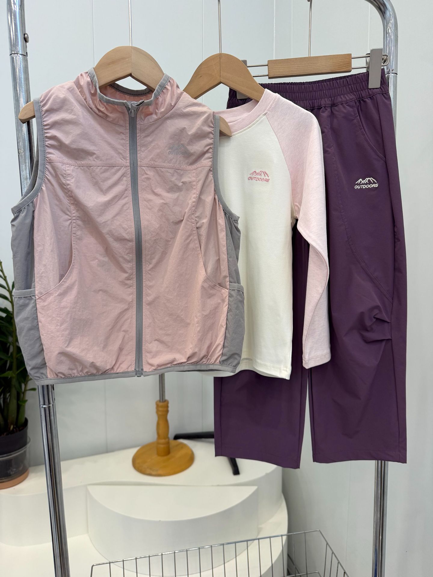 Children's travel autumn set, vest, long-sleeve, trousers for men and women for leisure, 3 piece set 4