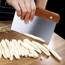 跨境木柄面团切刀不锈钢面粉切刮刀刮板烘焙工具切面刀手擀面切刀