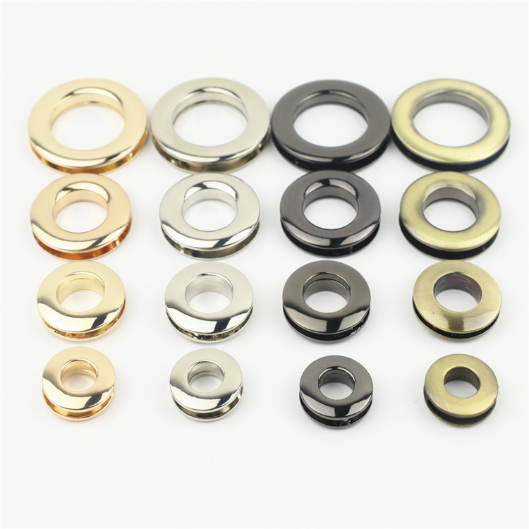 Factory Direct Sales Wholesale Luggage Hardware Handbag Accessories Alloy Screw-On Eyelets Fox-Eye Die-Cast Eyelets Cow-Eye Eyelets