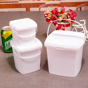 500ml Square Bucket Transparent Pp Plastic Portable Bucket with Lid for Dry Fruit Sealed Storage Packaging Small Bucket 0.5 Liter Wholesale