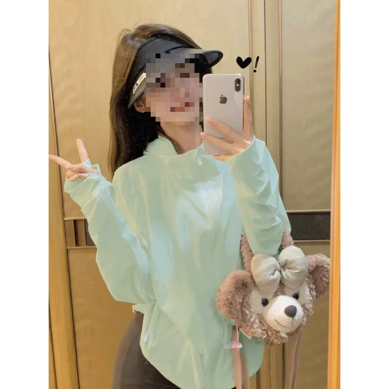 YS8 легкая дышащая солнцезащитная одежда из ледяного шелка с капюшоном, женская солнцезащитная одежда, анти-УФ-кардиган, куртка, новинка 2024 года