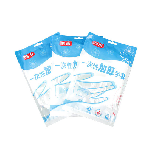 Disposable thickened PE gloves for hair salons, coloring, perming, and oil treatments, beauty disposable gloves for household and catering use