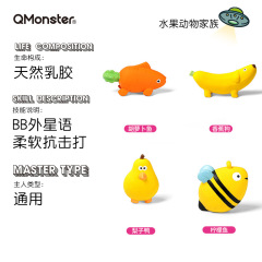 Qmonster dog vocal toy pet dog bite-resistant young and medium-sized dogs fruit banana dog pear duck