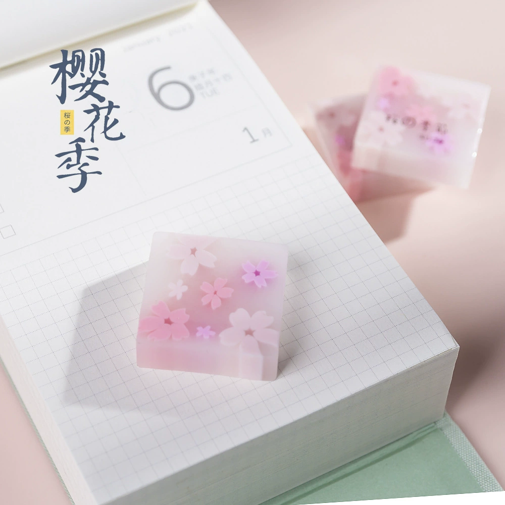 Карандаш-ластик Сакура (Sakura) милый куколка форма, бесследный школьный ластик для детей, коробка 18/36 шт