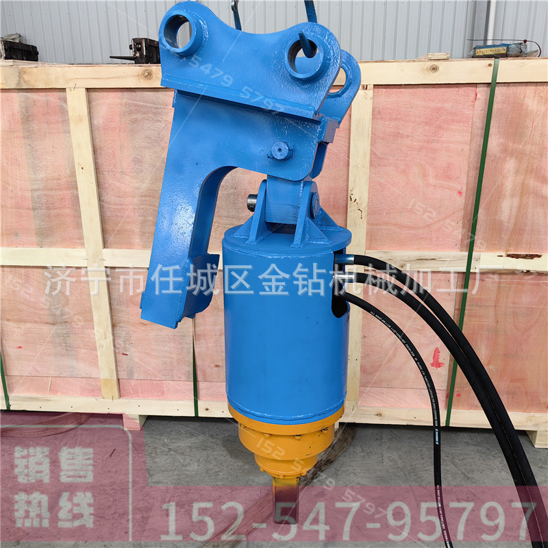 挖改螺旋钻机 太阳能拧桩钉机 挖掘机带钻机挖孔 光伏螺旋桩打桩