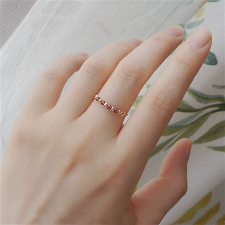 Органический дизайн модное кольцо гранат, аксессуар, 14 карат, оптом