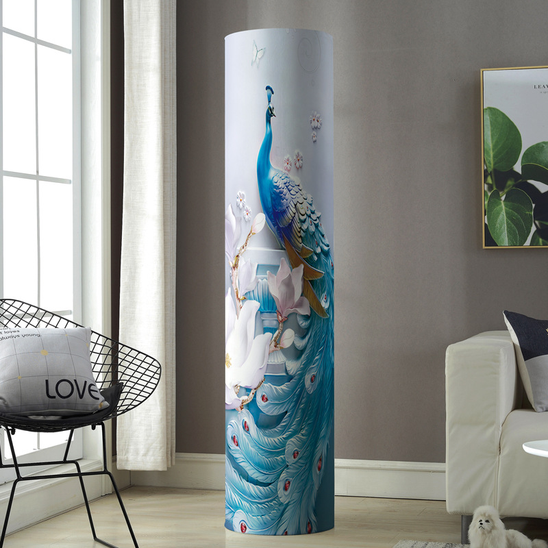 Cubierta de aire acondicionado gabinete redondo cilíndrico Gree sala de estar Midea Haier gabinete buey vertical aire acondicionado cubierta de polvo