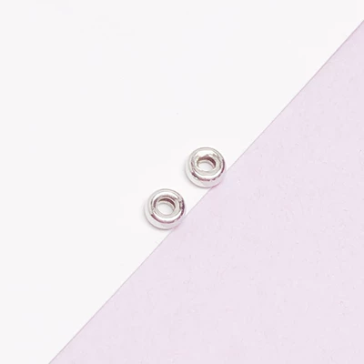 Zərgərlik ara hissələri Bead Accessories 18K Gold DIY - 3mm-white-gold-two