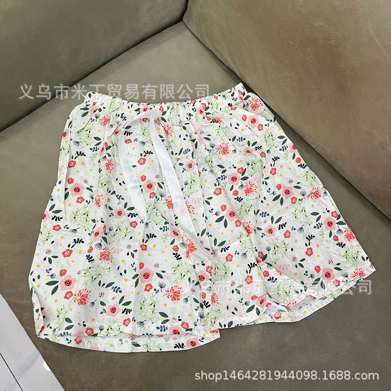 [여성용 쿼터팬츠] 살구꽃무늬