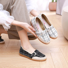春秋新款帆布鞋女鞋牛筋底單鞋防滑軟底支持來樣加工定制舒適耐磨