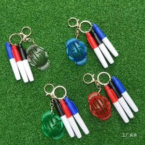 [高尔夫球划线器瞄准GOLF画球器配件球迷用品3支画线笔+画线器钺鸣]