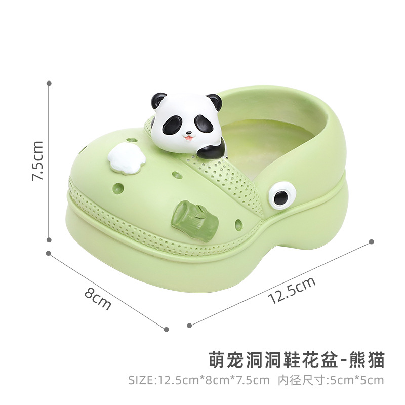 Chậu cây hình dép Crocs resin, chậu mọng nước mini, chậu để bàn trang trí vườn (RG-72)