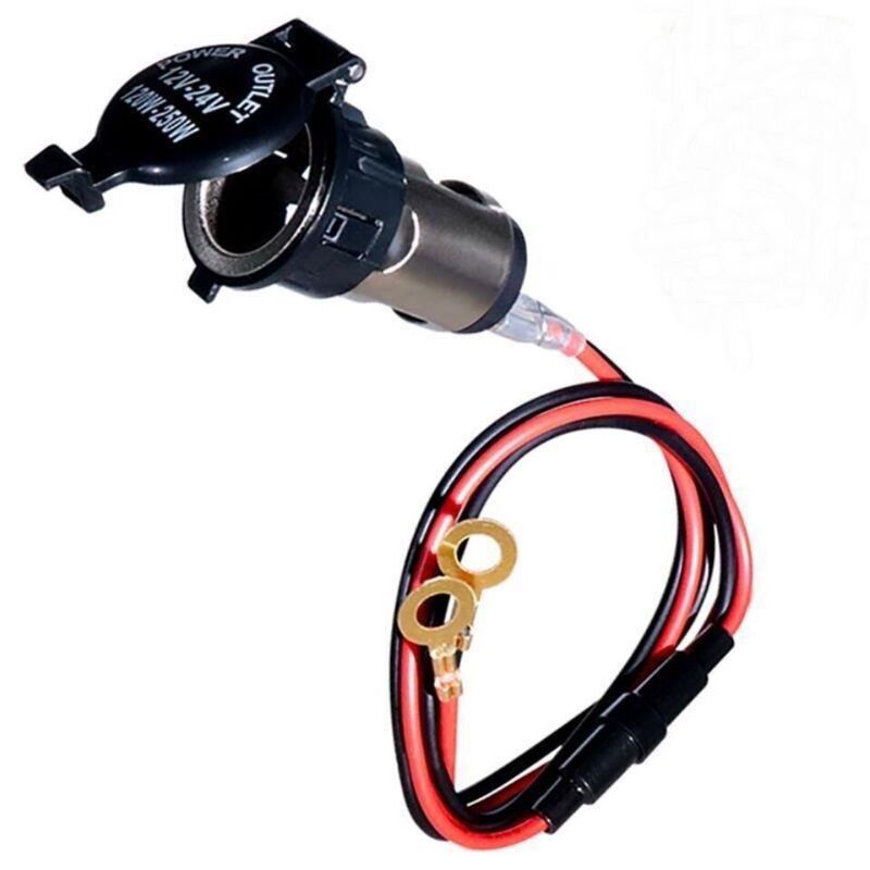 Car Modified Cigarette Lighter Socket Power Socket Motorcycle Waterproof Cigarette Lighter Female Socket Car Charging Socket 12-24V