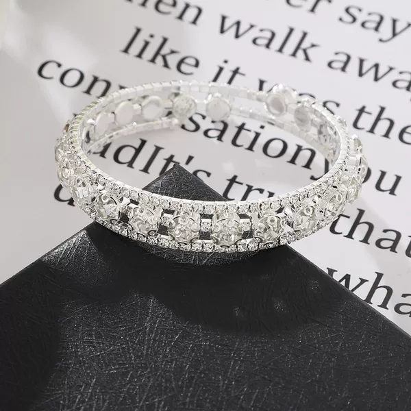 2022 bridal jewelry full diamond stretch bracelet silver bracelet bracelet wholesale AliExpress Ebay hot sale