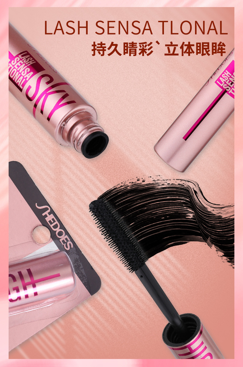 Cross-border Shedoes mascara tk, Plump 4D, Waterproof, Thick, Curling, Slender, Non-smudge Mascara details Picture