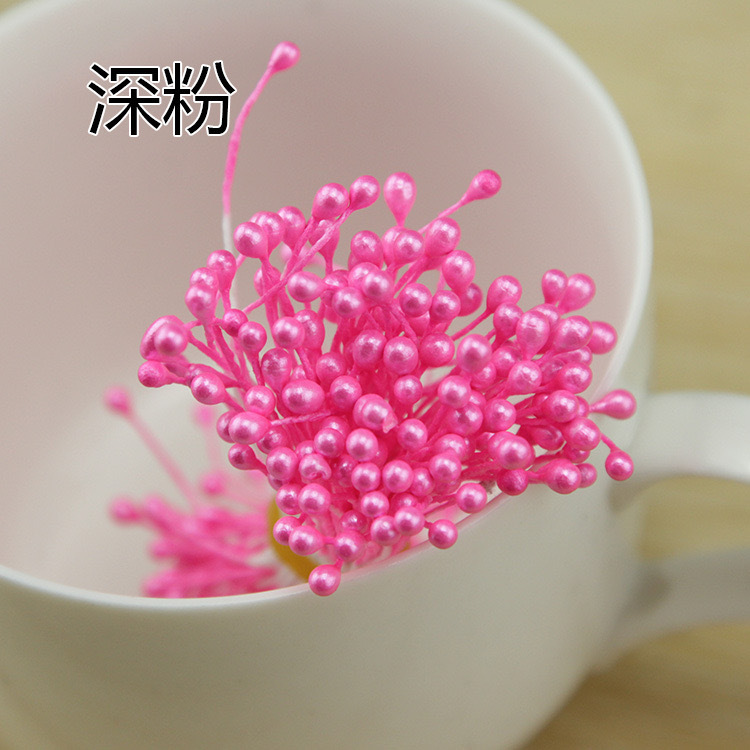 55mmの長さのdiyは花の芯の真珠の花の蕊をシミュレーションしてシフォンの花の補助材料の手作りのアクセサリの部品の材料を作ります。