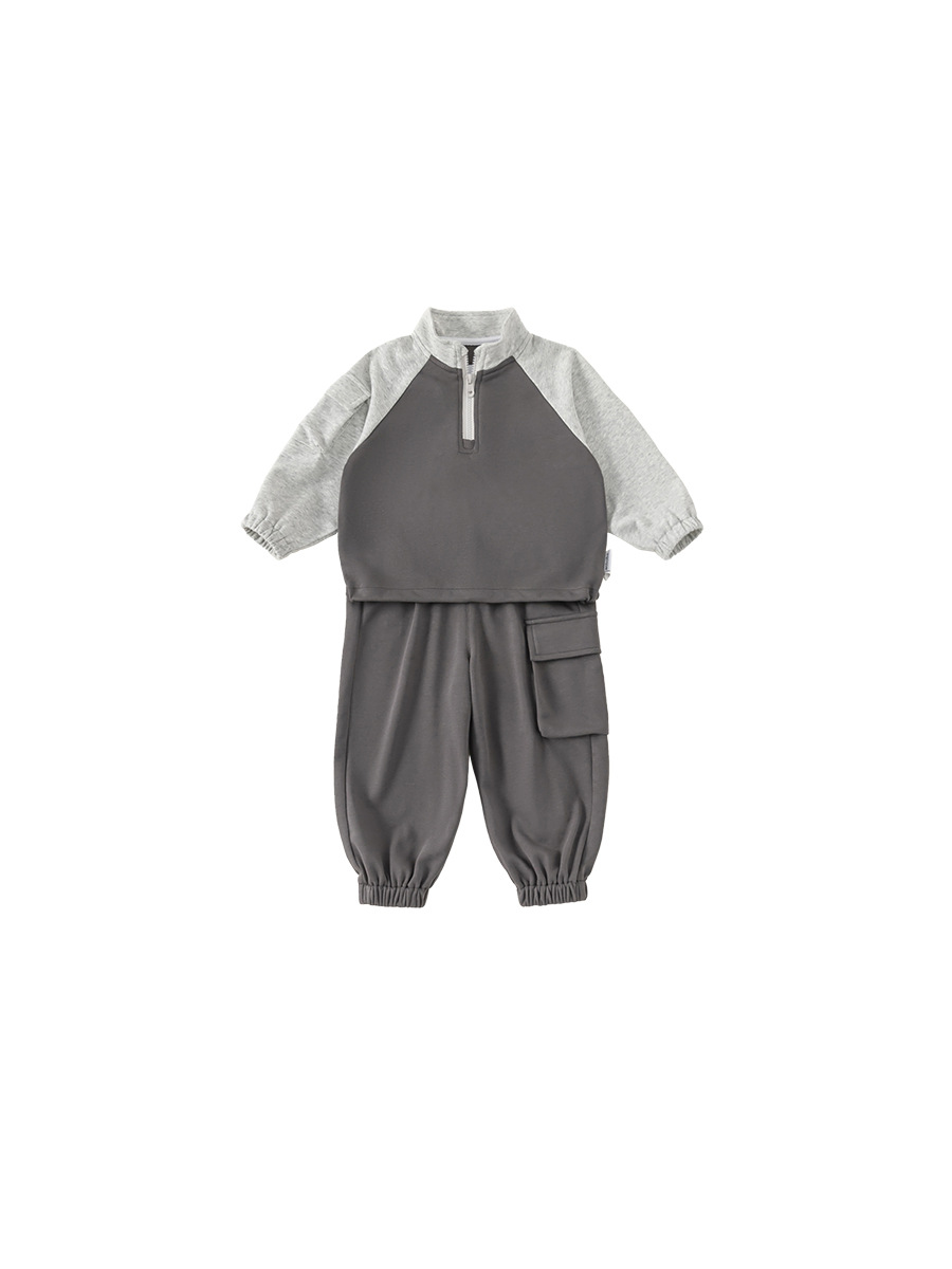 Ropa para niños Youbao, traje para niños, estilo nuevo de primavera y otoño 2026, sudadera con cuello alto para niños, pantalones deportivos casuales, conjunto de dos piezas image 6