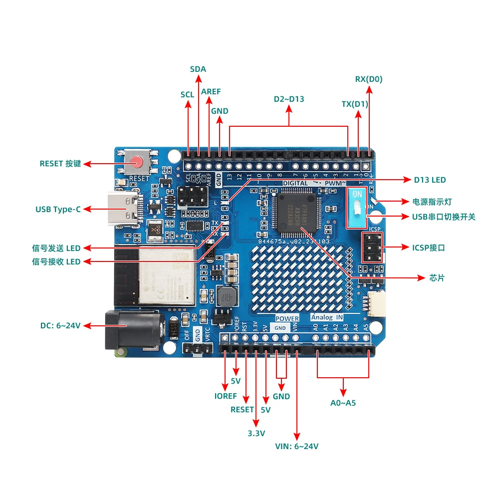 Carte de développement Arduino, module d’enseignement pour programmation