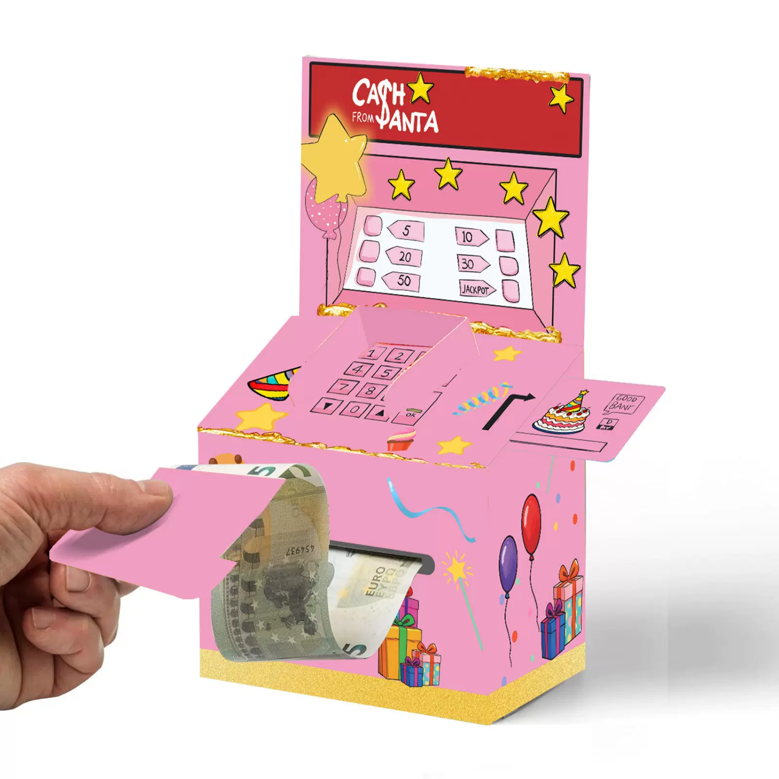 亚马逊爆款抽钱酷炫派对主题圣诞万圣惊喜礼物盒抽钱盒子