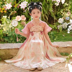 汉服女童秋季2025新款儿童国风连衣裙小女孩古风超仙公主古装裙子