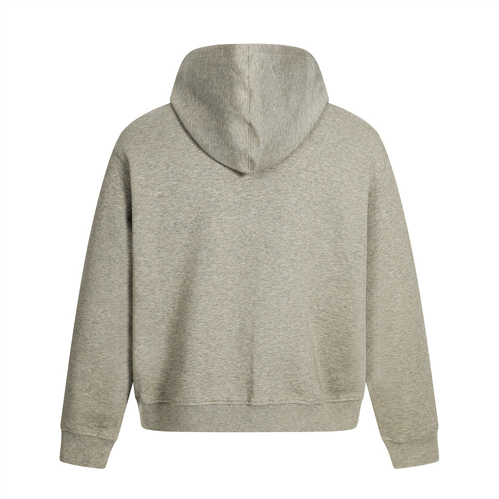 Vibe Trendy American Style Solid Color Kapuzenpullover Herren Frühling und Herbst Sportshirt Vielseitiger lockerer Doppelreißverschluss_voghion.com