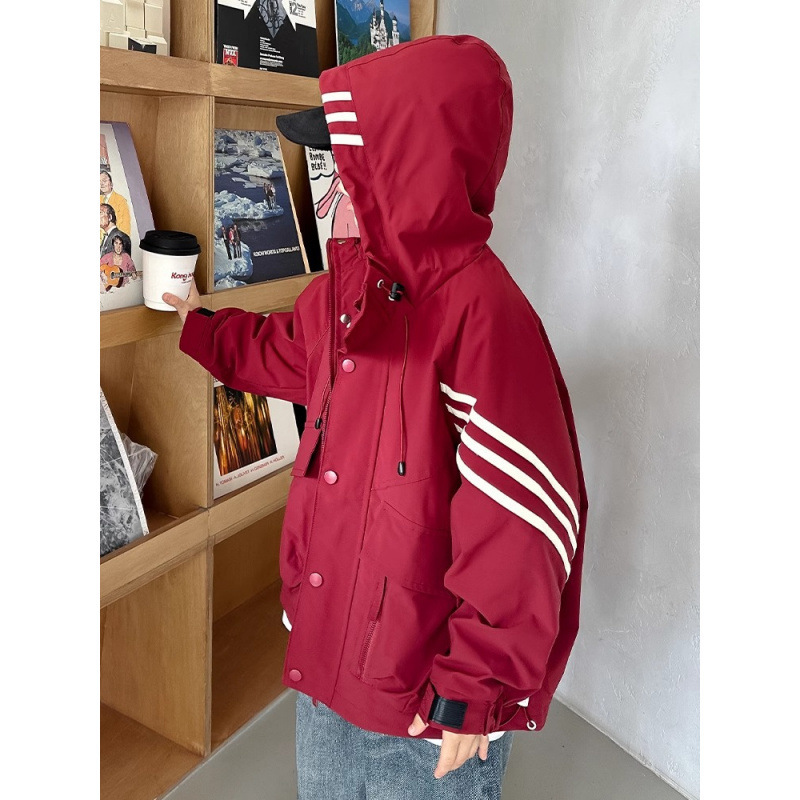 男の子コート 2025 春秋新作子供服男の子春赤い作業着ジャケット大きな子供の春服トレンド|undefined