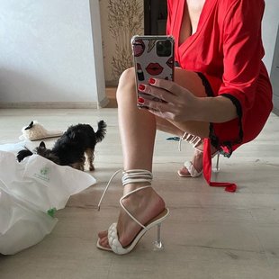 fashion solid color leg tie heeled sandals Nihaostyles wholesale clothing vendor NSYBJ71225