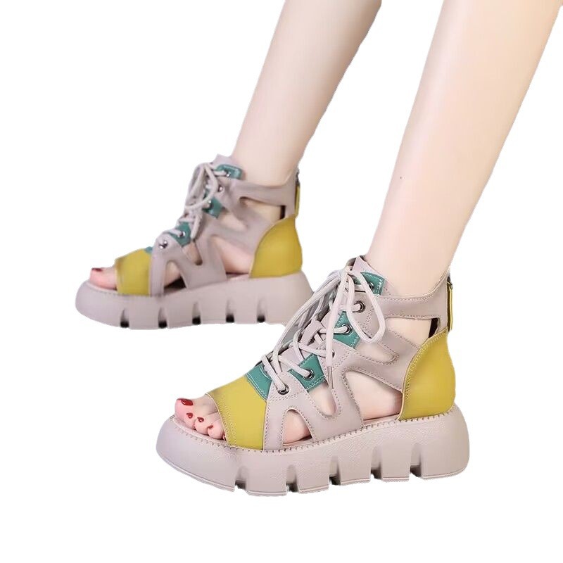 Botas Martin de verano para mujeres botas respirables de alto perfil 2024 nuevas botas cortas de verano botas cortas delgadas zapatos de mujer