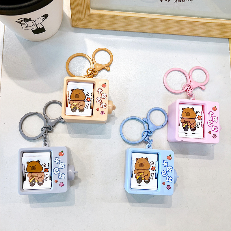 漫画のカピバラがアニメのキーホルダーをひっくり返しました。|undefined