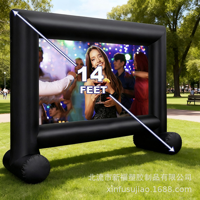 gran pantalla de proyección de publicidad al aire libre inflable pantalla de espectáculo de cine comercial portátil pantalla de modelo de aire móvil