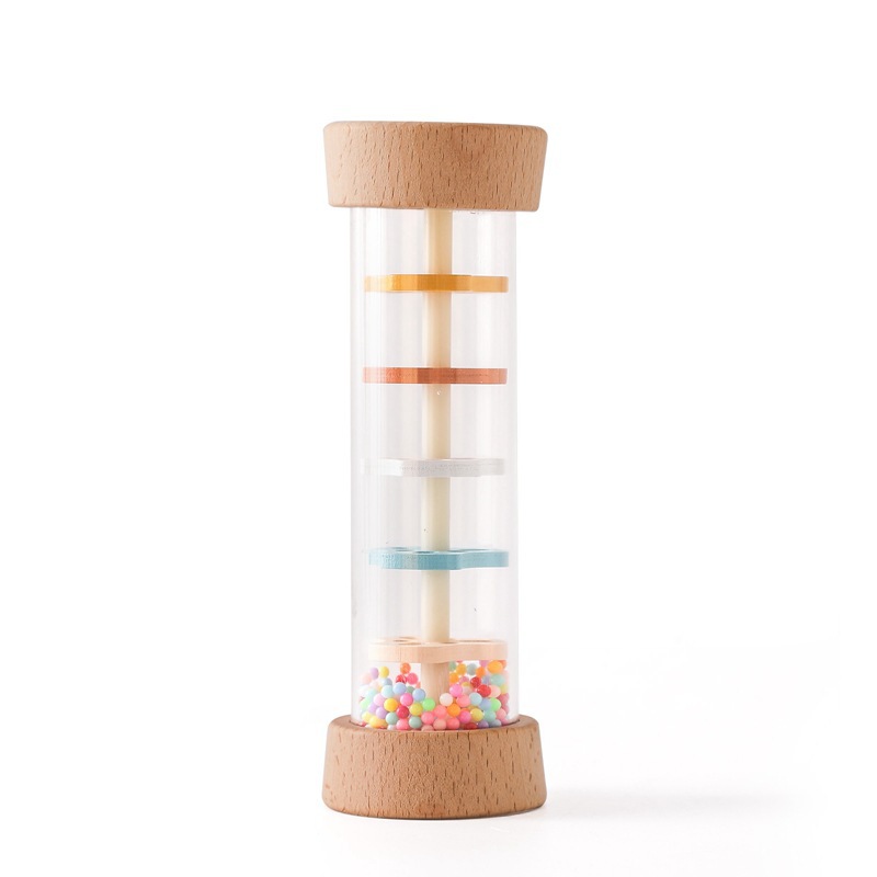 Montessori Enlightenment Music Reloj de arena Tubo de sonido de lluvia Juguete de descompresión Diversión para niños Simulador de sonido de lluvia para calmar a los niños