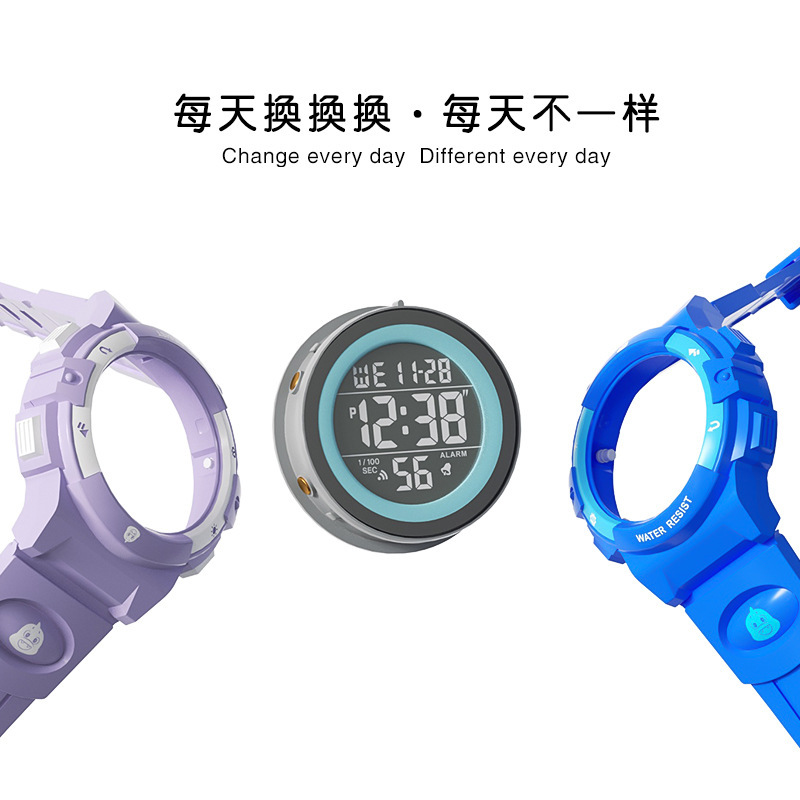 Regalo creativo estudiante reloj electrónico despertador reloj deportivo al aire libre impermeable luminoso multifuncional reloj infantil