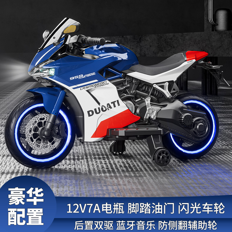 Motocicleta Eléctrica de Doble Tracción para Niños, Doble Tracción, para Niños