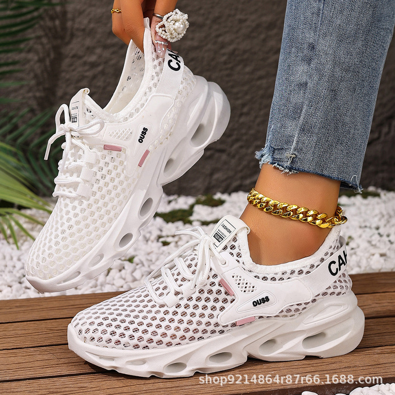 Summer New Style Fly-Woven Mesh Shoes, Sports and Leisure, Breathable, Popular, Ultra-Light, Soft-Soled, Non-Slip, Comfortable and Versatile Women's Shoes