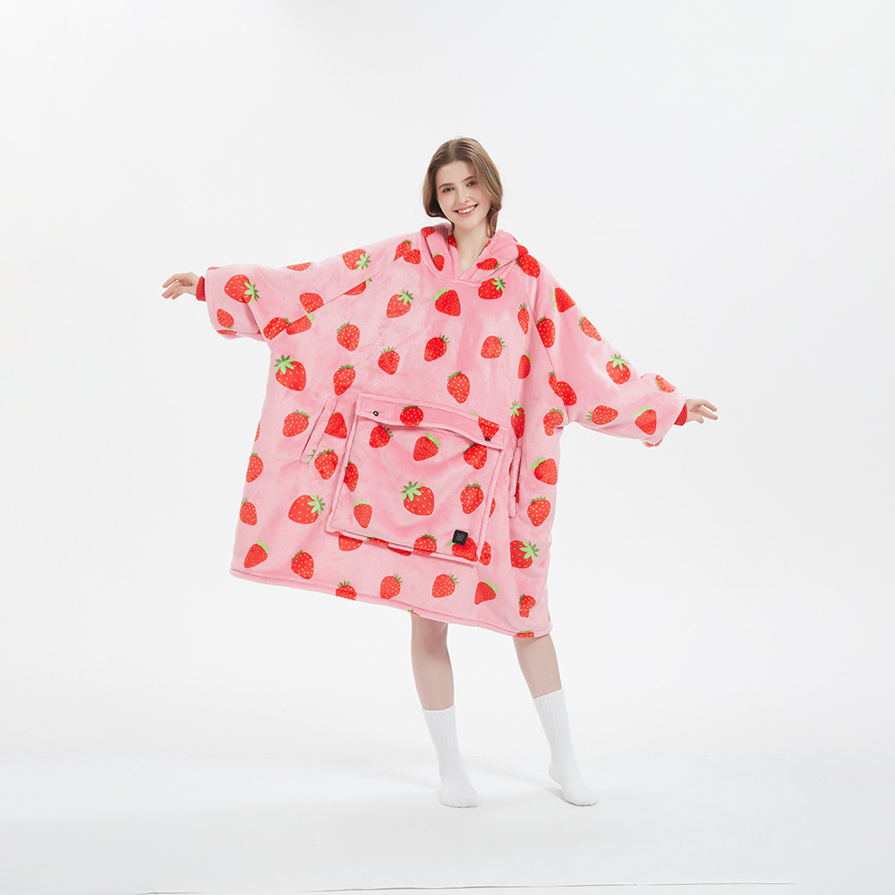 Manta perezosa con capucha con calefacción de tres zonas USB de Amazon