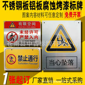 不锈钢标牌定制铝牌腐蚀金属标识牌丝印电力安全警示牌阀门牌订做