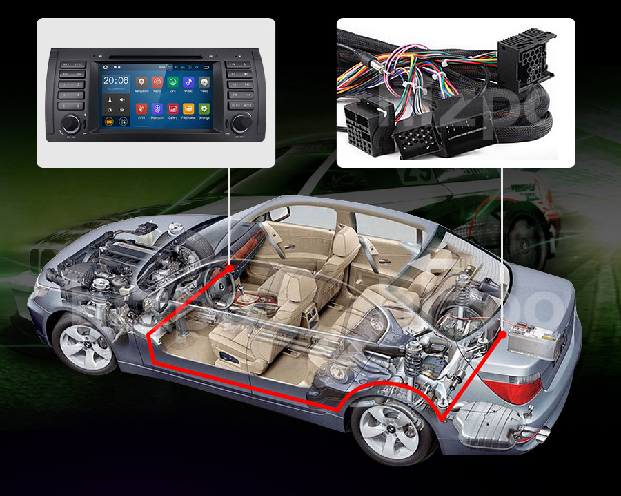 Cross-border 7-inch suitable for BWM BMW E53 Android GPS car navigator DVD reversing image central control integrated machine